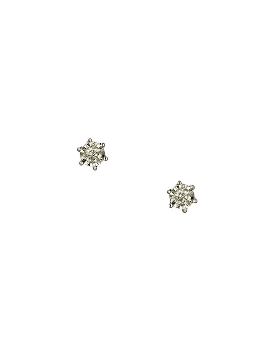 Earrings made of Gold 14K with Diamond