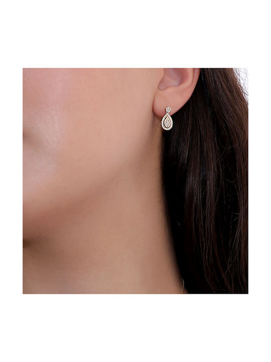 Earrings made of Gold 18K with Diamond