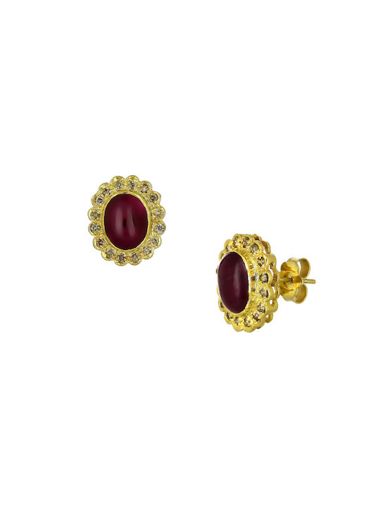 Earrings made of Gold 18K with Diamond