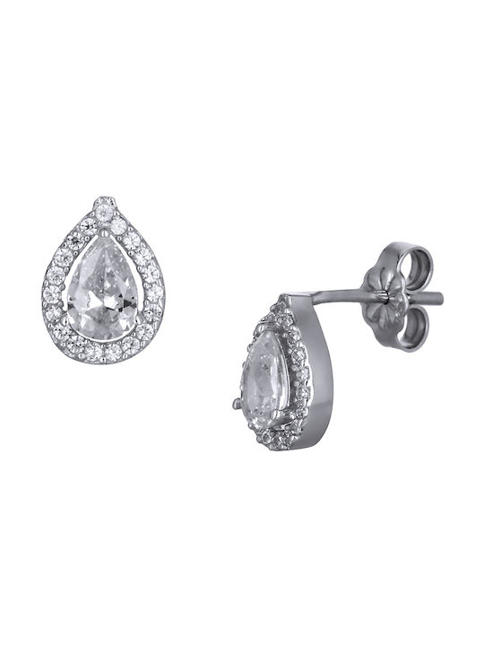 Earrings made of Platinum with Stones