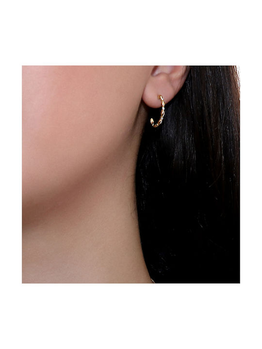 Earrings Hoops made of Gold 18K with Diamond