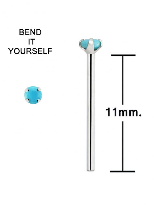 Nasenpiercing Bar aus 14K Platin