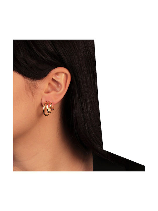 Earrings Hoops made of Silver Gold Plated