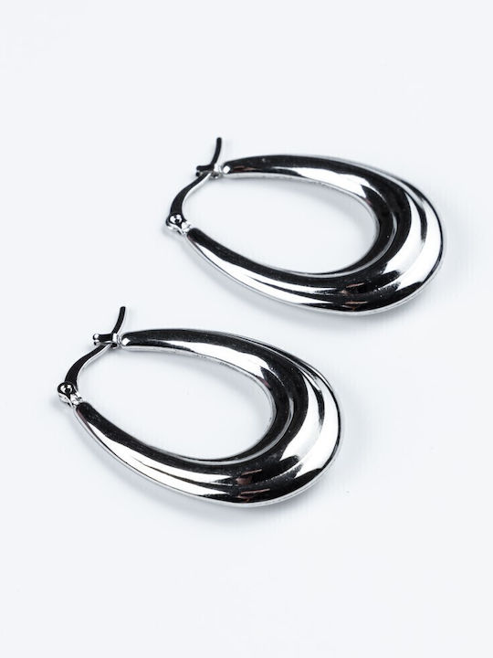 Cuoro Earrings Hoops made of Steel Gold Plated