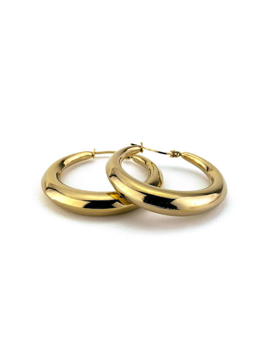 Earrings Hoops made of Steel Gold Plated