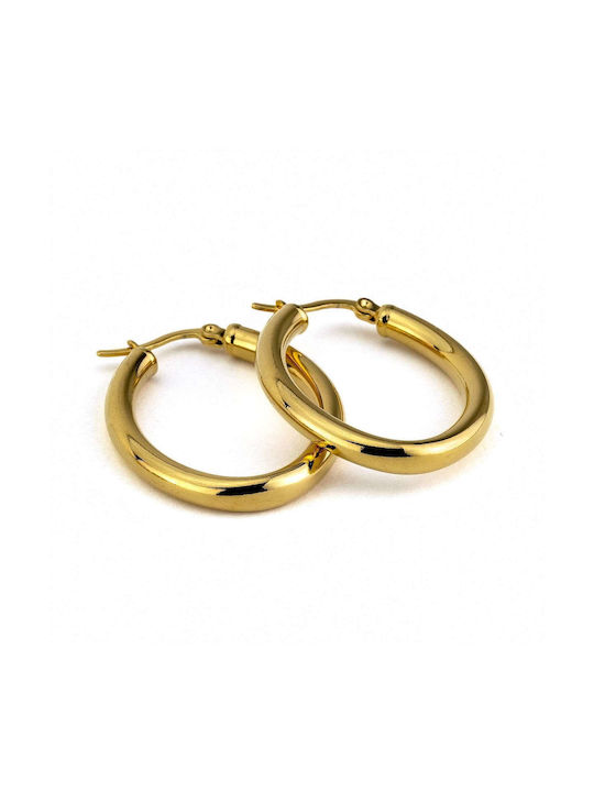 Earrings Hoops made of Steel Gold Plated