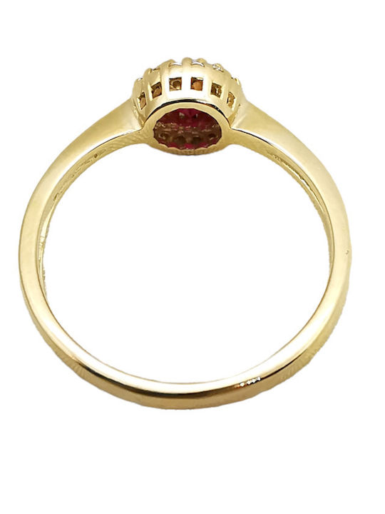 Kosmima1 Ring with Stones made of Gold 14K