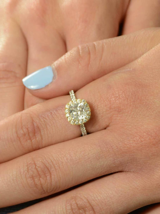 Goldjewels Inele Pentru Femei Aur Alb 14K