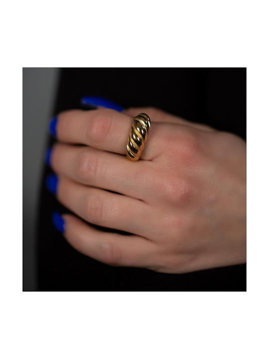 Women's Gold Plated Steel Ring