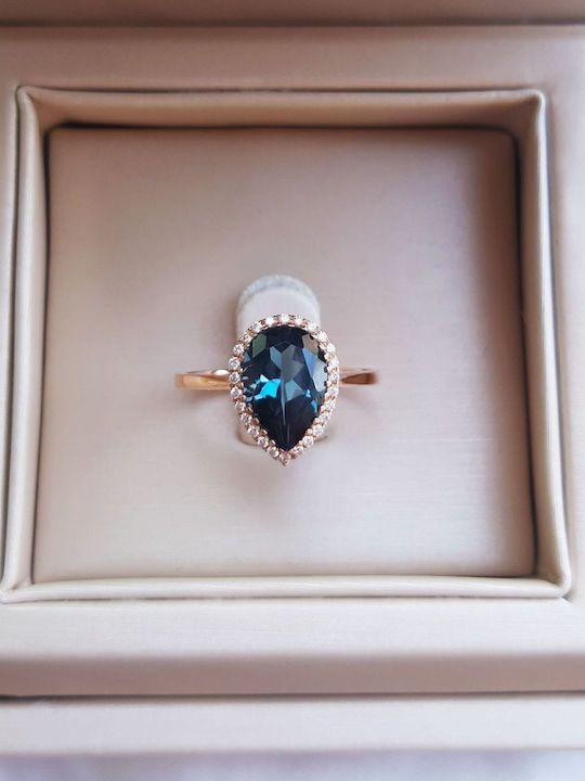 Damen Ring mit Diamant aus Roségold 18K