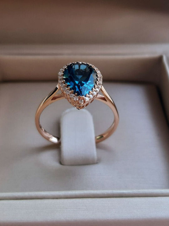 Damen Ring mit Diamant aus Roségold 18K
