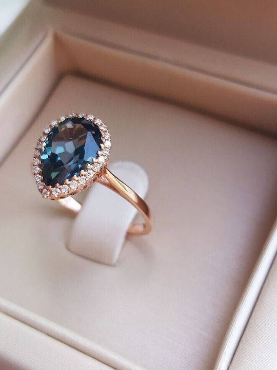 Damen Ring mit Diamant aus Roségold 18K