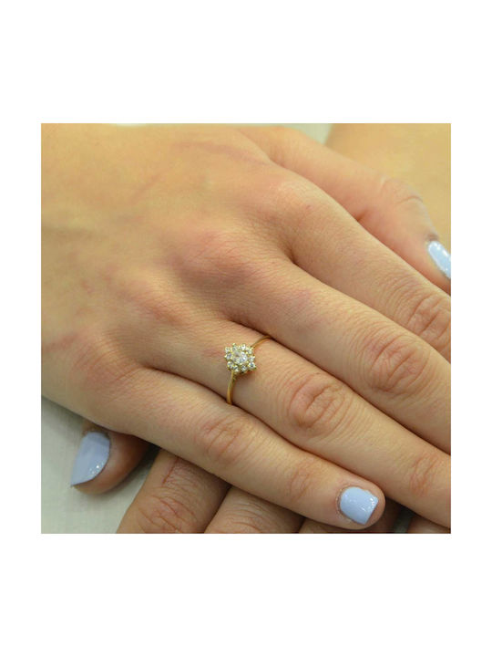 Damen Ring mit Zirkonia aus Gold 14K