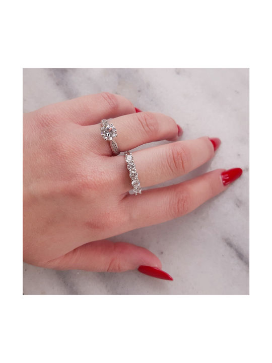 Damen Ring mit Zirkonia aus Silber