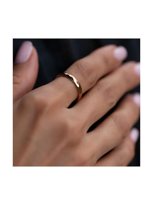 Women's Ring Small Wedding Ring from Steel Gold Plated