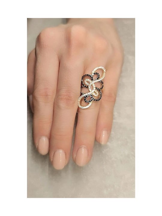 Women's Ring with Stones from Gold 14K