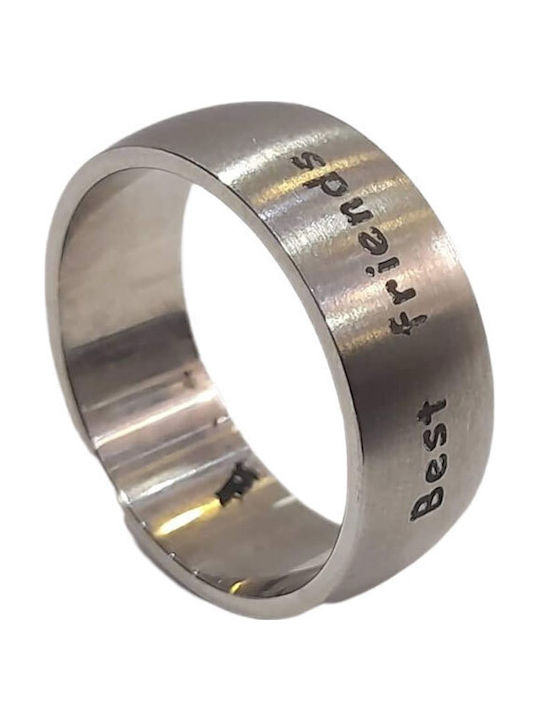 BD Jewelery Bd Jewelery Ανδρικό Δαχτυλίδι από Ατσάλι Επιχρυσωμένο