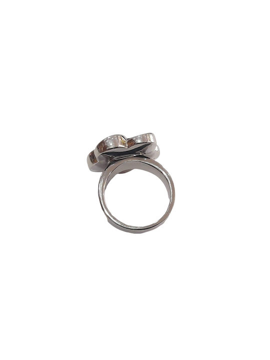 Bd Jewelery Damen Ring aus Stahl Vergoldet