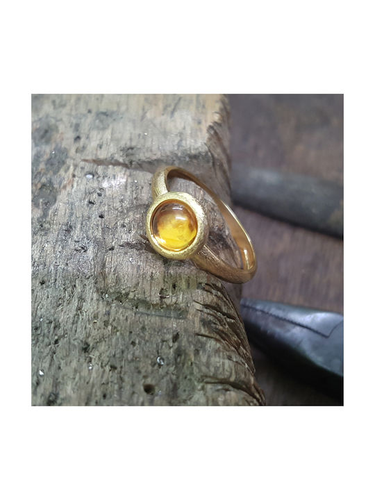 Women's Gold Ring Citrine 14K