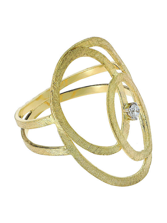 Damen Ring mit Zirkonia aus Gold 14K