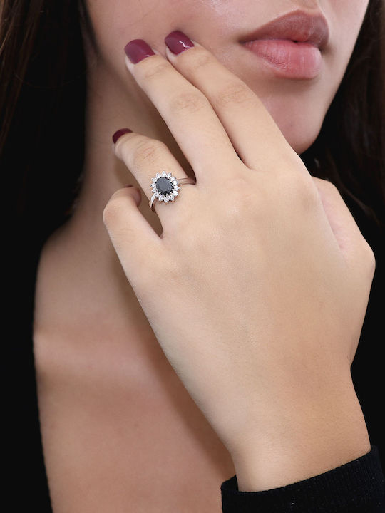 Women's White Gold Ring 18K