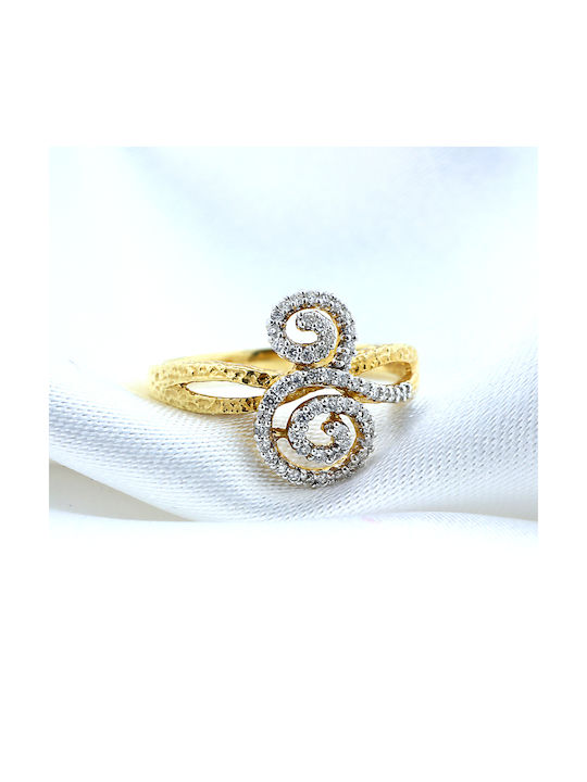 Women's Ring with Diamond from Gold 18K