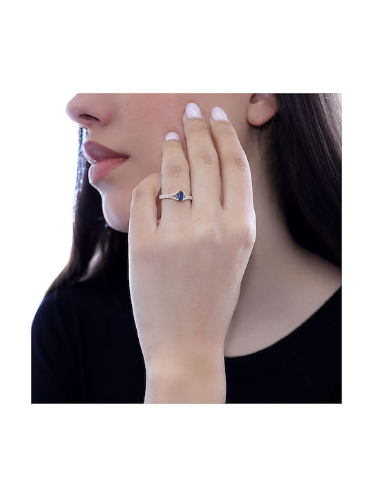 Damen Ring mit Diamant aus Gold 18K