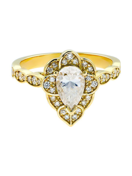 Women's Gold Ring with Diamond 18K