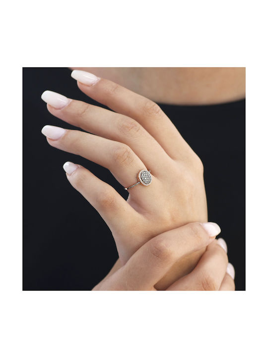 Damen Ring mit Diamanten 18K