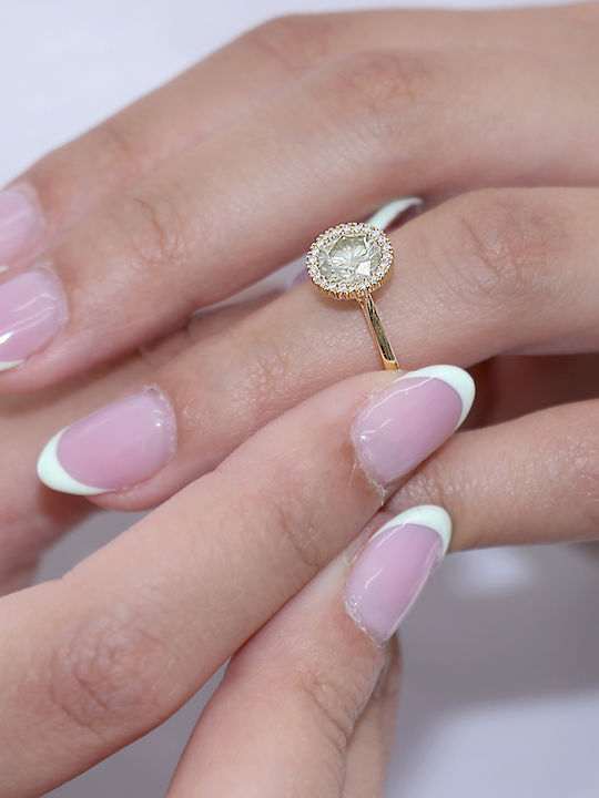 Single Stone from Gold 18K with Diamond