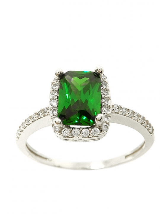 Art d or Damen Ring mit Zirkonia aus Weißgold 14K