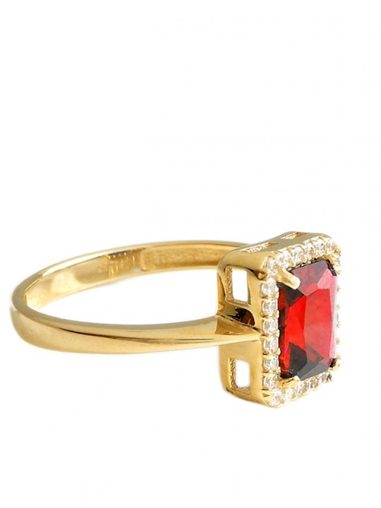Ring with Zircon made of Gold 14K