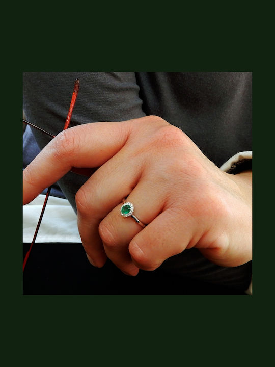 Art d or Damen Ring mit Steinen aus Weißgold 18K