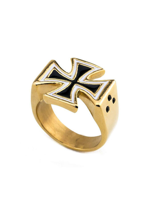 Goldsmith Goldsmith Ανδρικό Δαχτυλίδι από Ατσάλι Επιχρυσωμένο