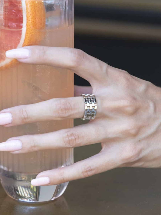 Cuoro Damen Ring aus Stahl Vergoldet