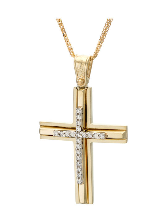 Anorado Damen Gold Kreuz 14K