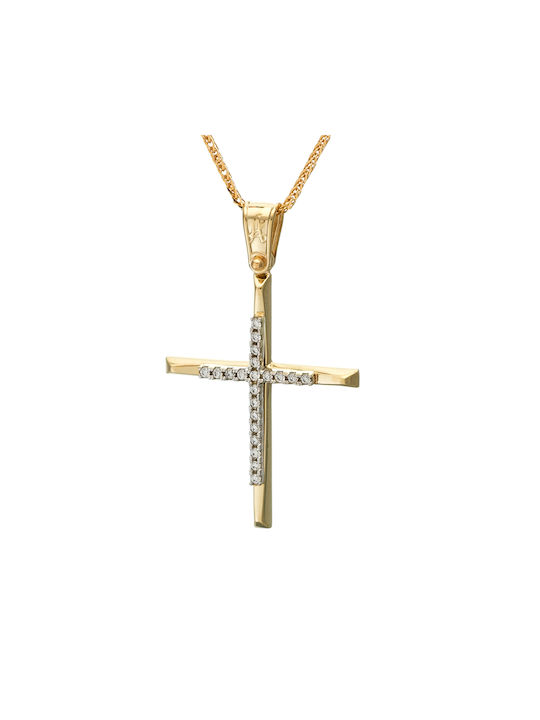 Femeiesc Aur Cruce 14K