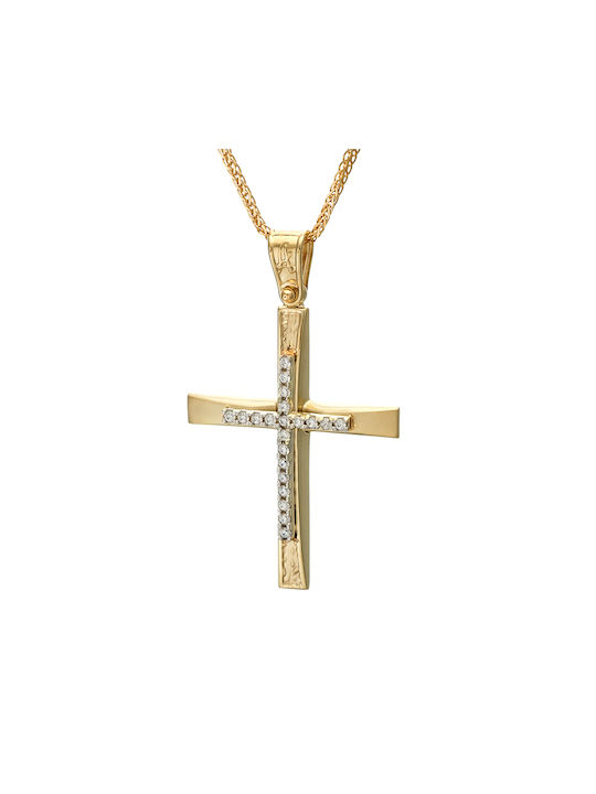 Damen Gold Kreuz 14K