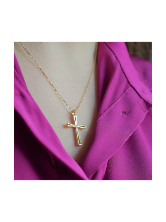 Women's Gold Cross 14K with Chain