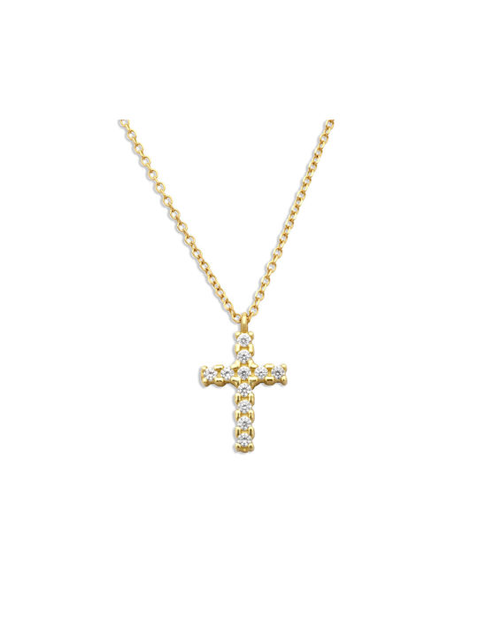 Women's Gold Cross 14K Double Sided with Chain