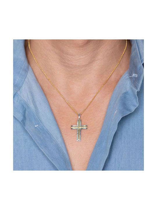 Men's Cross from Gold Plated Silver