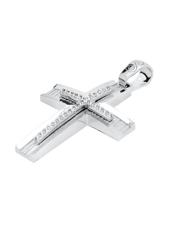 Women's White Gold Cross 14K with Chain