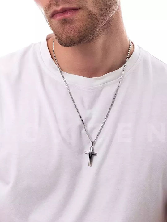 Bode Men's Cross from Steel with Chain