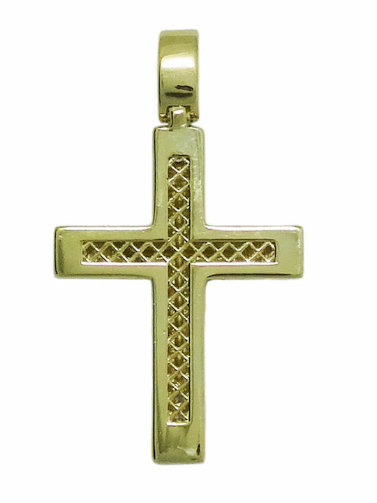 Goldjewels Women's Gold Cross 14K Double Sided