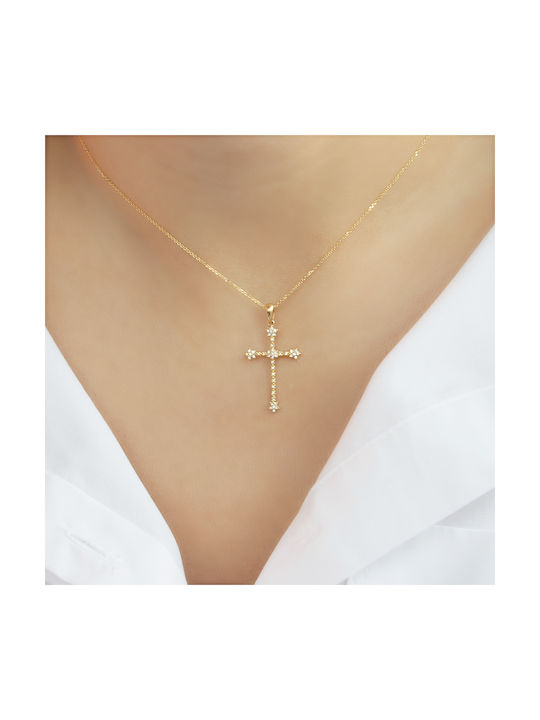 Gold Kreuz 18K mit Kette