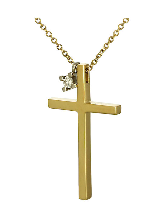 Women's Gold Cross 18K with Chain