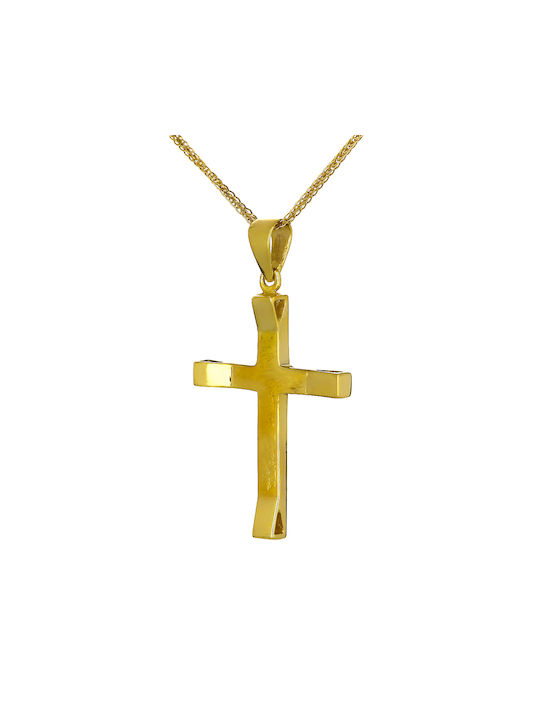 Herren Gold Kreuz 14K