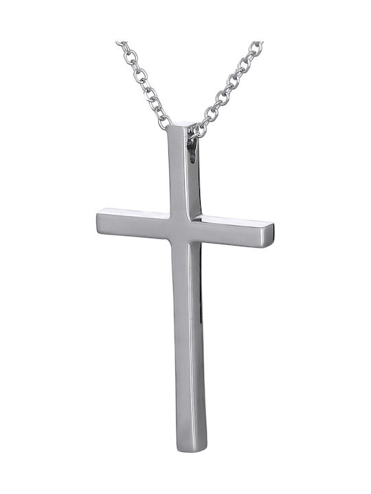 Women's White Gold Cross 14K with Chain