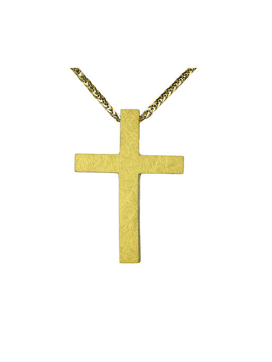 Herren Gold Kreuz 18K