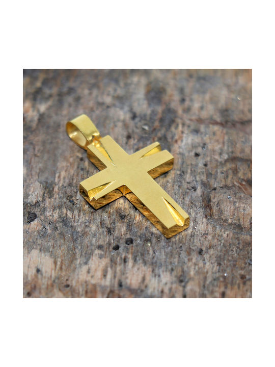 Herren Gold Kreuz 14K